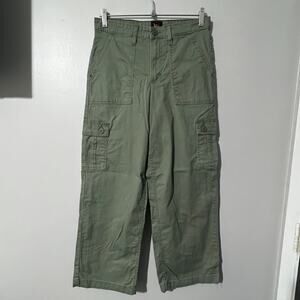 Lee Cargo Pants Women Size 2 Green Utility Pockets